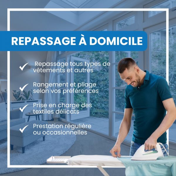 Services prestations de repassage à domicile Cyriadom Beauvais Pontoise Amiens Orléans